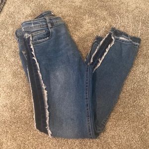 ZARA TRAFALUC SIDE FRINGE JEANS SKINNY SIZE 4